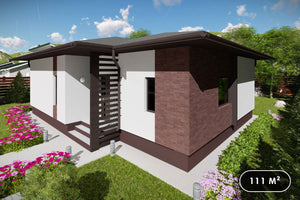 Maison Ossature Métallique 110 m2 3 Chambres Plain Pied 044 - photo maison extérieur 1 thumbnail