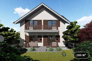 Maison Ossature Metallique Avec 4 Chambres 180m2 Modern 070 - photo facade maison 1 thumbnail
