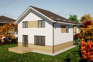 Maison Ossature Métallique Avec Terrasse 2 Niveaux 182-104 - Conception extérieure photo 3 thumbnail