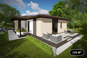 Maison Ossature Métallique De Plain Pied Moderne 120 m2 032 - photo facade moderne maison 1 thumbnail