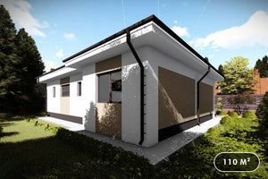 Maison Ossature Métallique Plain Pied Moderne 3 Chambres 082 - image façade moderne maison 1 thumbnail