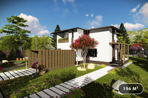 Maison en Ossature Métallique Modern Sur 2 Niveaux 200m2 040 - image facade maison moderne 1 thumbnail