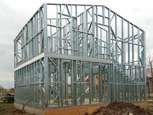 Montage de l'étage pour une maison avec une structure métallique de 115 mètres carrés à Berceni thumbnail
