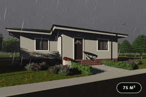 Petite Maison Ossature Métallique Rez De Chaussée 70 m2 033 - image maison extérieur 1 thumbnail