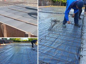 Plantation de fer pour la plaque de niveau zéro au-dessus du sol pour une maison de plain-pied en cours de construction thumbnail
