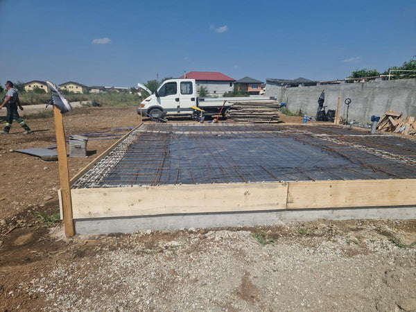 Armare placa de fundatie cu plasa sudata conform proiectului