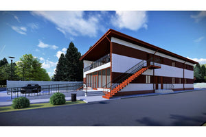 Construction Bâtiment en Metal Commercial sur 1 Étage 007 - image modèle de bâtiment 3 thumbnail