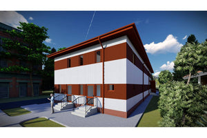 Construction Bâtiment en Metal Commercial sur 1 Étage 007 - image modèle de bâtiment 4 thumbnail