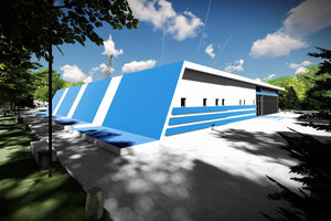 Bâtiment Métallique Commercial Rez de Chaussée Modèle 006 - photo modèle de bâtiment 1 thumbnail