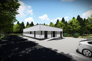 Petit Bâtiment Métallique Commercial avec 1 Niveau Projet 08 - modèle de bâtiment image 2 thumbnail