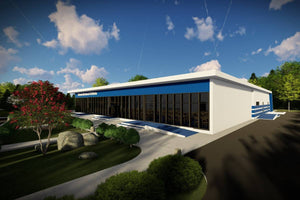 Bâtiment Métallique Commercial Rez de Chaussée Modèle 006 - photo modèle de bâtiment 2 thumbnail