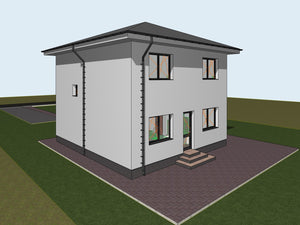 Maison sur un squelette métallique étape de montage du chauffage par le sol thumbnail