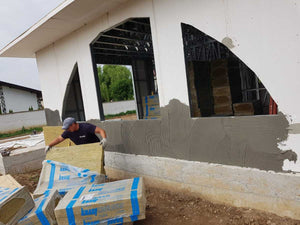 Revêtement extérieur en laine de basalte de 100 mm, projet maison Fireproof Saftica thumbnail