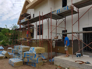 Revêtement extérieur en laine de basalte de 100 mm, projet maison Fireproof Saftica thumbnail