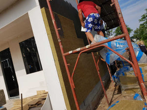 Revêtement extérieur en laine de basalte de 100 mm, projet maison Fireproof Saftica thumbnail