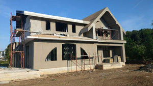 Revêtement extérieur en laine de basalte de 100 mm, projet maison Fireproof Saftica thumbnail
