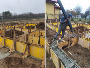 Maison en métal à Snagov de 162 mètres carrés, coffrage, renforcement et coulée des poutres de fondation thumbnail