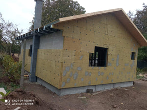 Maison de plain-pied à Sinesti application d'une isolation thermique en laine de roche pour l'extérieur thumbnail