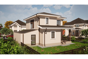 Maison à étages en phase de remblaiement de terre et compactage de la fondation thumbnail