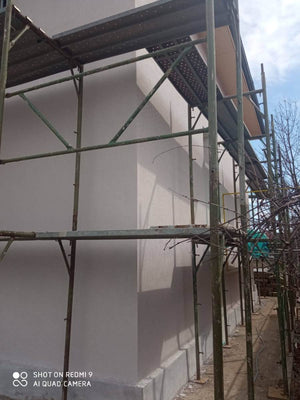 Maison sur structure métallique, finition des façades avec enduit décoratif extérieur thumbnail