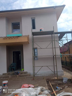 Maison sur structure métallique, finition des façades avec enduit décoratif extérieur thumbnail