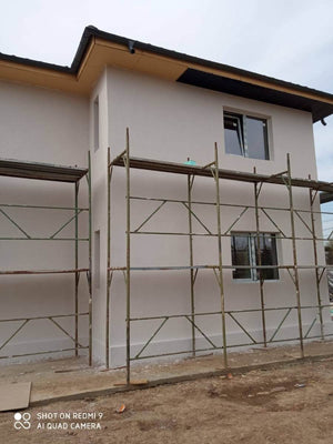 Maison sur structure métallique, finition des façades avec enduit décoratif extérieur thumbnail