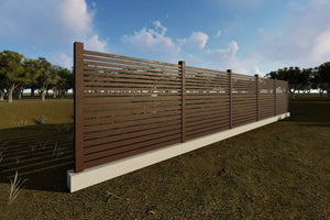 Clôture Maison avec Ganivelles Bois et Poteaux en Acier GA10 - image modèle de clôture 1 thumbnail