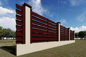 Clôture Maison en Tressage de Panneaux en Bois Wengé GA04 - modèle de clôture image 1 thumbnail