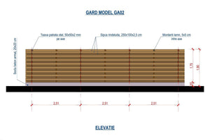 Clôture de Maison de Latte de Bois Horizontale Modèle GA02 - clôture design thumbnail