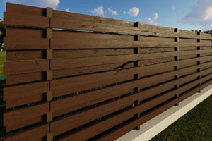Clôture de Maison de Latte de Bois Horizontale Modèle GA02 - photo modèle de clôture 3 thumbnail