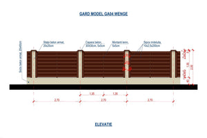 Clôture Maison en Tressage de Panneaux en Bois Wengé GA04 - clôture design thumbnail