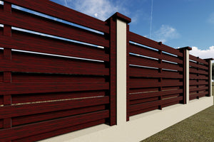 Clôture Maison en Tressage de Panneaux en Bois Wengé GA04 - modèle de clôture image 3 thumbnail