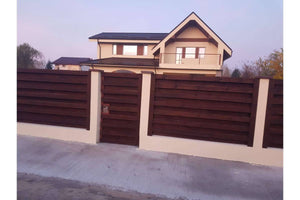 Clôture Maison en Tressage de Panneaux en Bois Wengé GA04 - modèle de clôture image 8 thumbnail