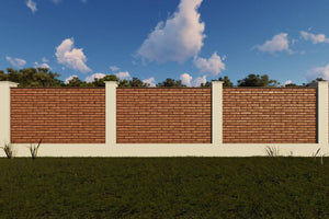 Clôture de Maison Classique en Maçonnerie de Briques GA05 - modèle de clôture photo 2 thumbnail