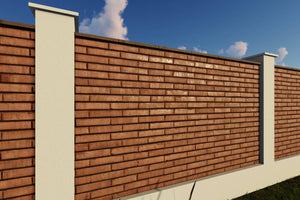 Clôture de Maison Classique en Maçonnerie de Briques GA05 - modèle de clôture photo 3 thumbnail