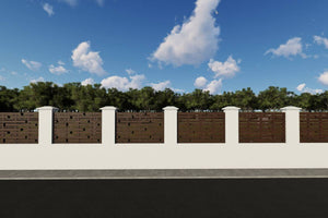 Clôture pour Maison Bois Design Moderne Poteaux Beton GA07 - photo modèle de clôture 2 thumbnail