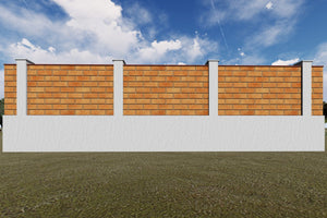 Clôture pour Maison en Béton avec Panneau de Maçonnerie GA08 - modèle de clôture image 2 thumbnail