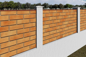 Clôture pour Maison en Béton avec Panneau de Maçonnerie GA08 - modèle de clôture image 3 thumbnail