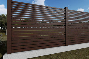 Clôture Maison avec Ganivelles Bois et Poteaux en Acier GA10 - image modèle de clôture 3 thumbnail