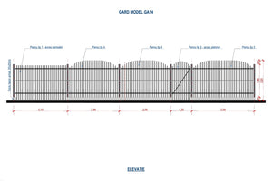 Clôture de Maison en Fer Forgé avec Fondation en Béton GA14 - design de clôture thumbnail