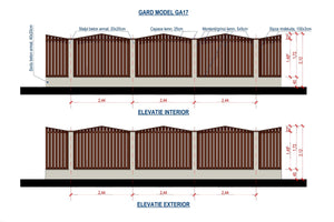 Clôture pour Maison Panneau Moderne Bois Vertical Model GA17 - design de clôture thumbnail