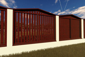 Clôture pour Maison Panneau Moderne Bois Vertical Model GA17 - photo modèle de clôture 4 thumbnail
