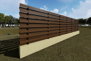 Clôture Maison Moderne avec Panneaux Bois Projet GA03 - modèle de clôture image 1 thumbnail