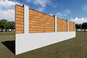 Clôture pour Maison en Béton avec Panneau de Maçonnerie GA08 - modèle de clôture image 1 thumbnail