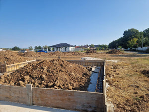Coffrage, armature et coulage de poutres de fondation pour une maison dans le département d'Ilfov thumbnail