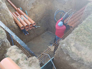 Construction d'une chambre technique souterraine pour la distribution du collecteur d'eau thumbnail