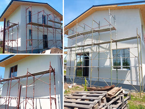 Construction d'une maison avec façades finalisées avec enduit décoratif extérieur thumbnail