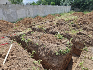 Construction de maison dans le département d'Ilfov, traçage et excavation de la fondation thumbnail