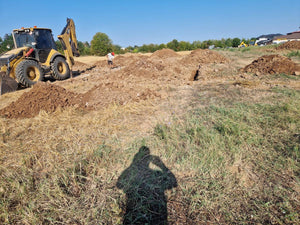Construction de maison dans le département d'Ilfov, traçage et excavation de la fondation thumbnail