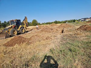 Construction de maison dans le département d'Ilfov, traçage et excavation de la fondation thumbnail